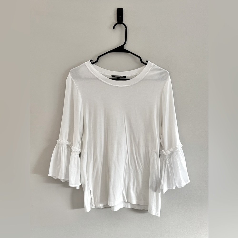 Kobi Halperin Samar Bell Sleeve Top Blouse White | Women's Size Small